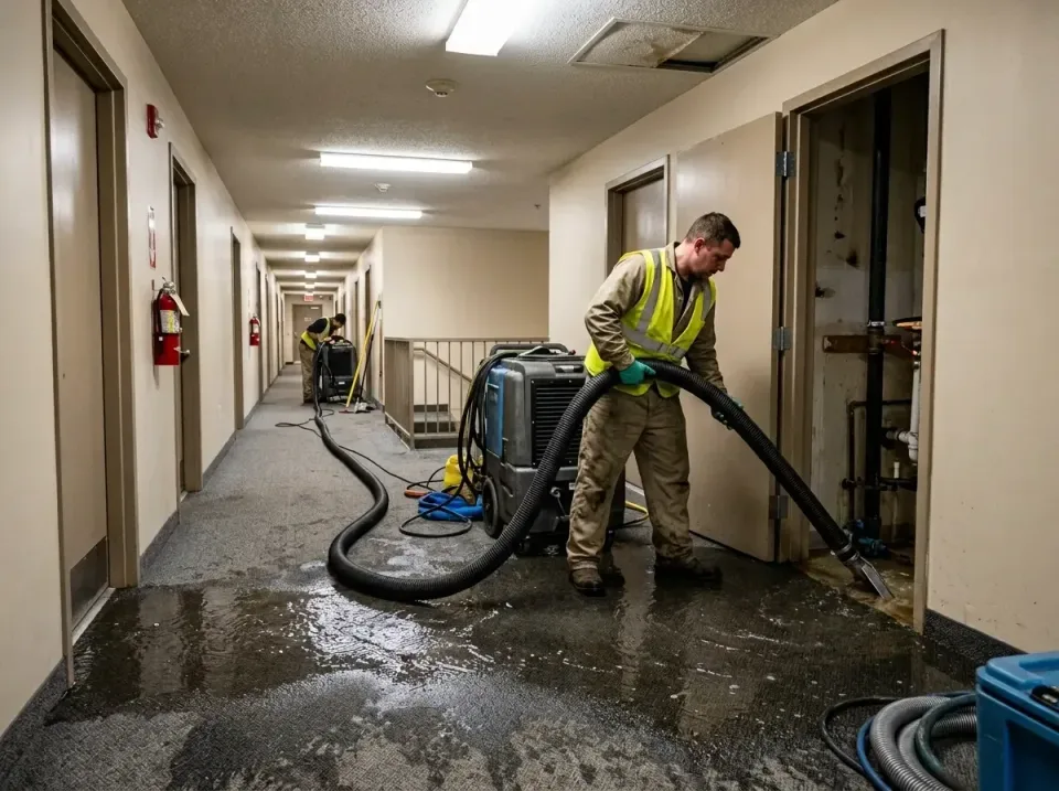 multi-unit-apartment-hallway-f-005 — frequently asked questions, Emergency Burst Pipe Water Extraction & Removal in Holbrook…
